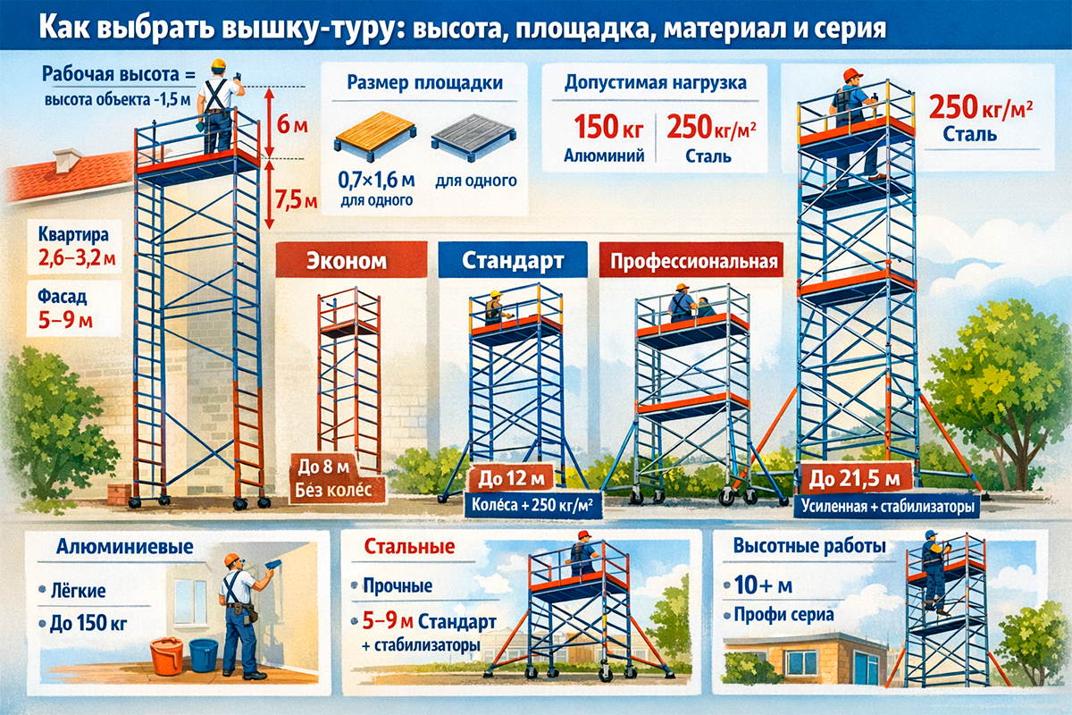как выбрать вышку туру