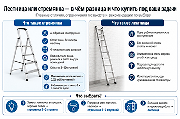 Лестница или стремянка: в чём разница и что выбрать