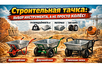 Строительная тачка: выбор инструмента, а не просто колёс Строительная тачка: выбор инструмента, а не просто колёс
