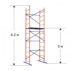 Вышка-тура Дачник, 0,7х1,2 м, высота 4,2 м
